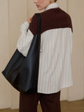A Perfect Pair Twofer Top in Cream & Brown