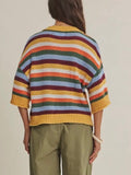 Maple Street Stripe Cardigan in Mustard