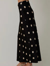 Dotted & Tee'd Skirt in Black