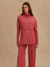 Ethel Cinch Waist Sweat in Mauvewood