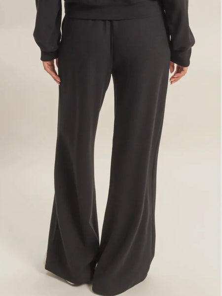Rib, Laugh, Love Pants in Black