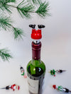 Holiday Icon Wine Stopper in Santa Pants