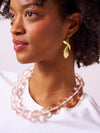 Iris Large Resin Bead Necklace in Clear
