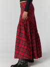 Emberwood Plaid Maxi in Red