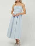 Sandy Strapless Dress in Sky