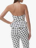 Merida Top in White Coin Dot
