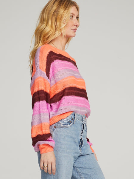 Jed Stripe Sweater in Creamsicle Mix