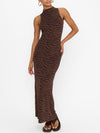 Shauna Maxi Dress in Wild Tiger Knit