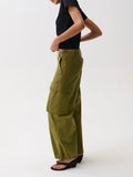 Petra Harem Cargo Pant in Deep Moss