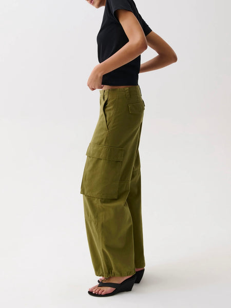 Petra Harem Cargo Pant in Deep Moss
