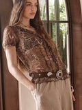 Clandestine Suede Belt in Chocolate