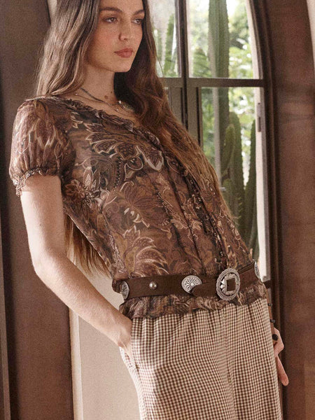 Clandestine Suede Belt in Chocolate