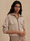 Ablett Jacquard Knit Jacket in Taupe