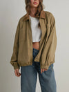 Call Me Cord Barn Jacket in Khaki