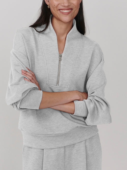 Davidson Sweat in Light Grey Marl