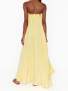 Around The World Maxi Dress in Yellow Gauze