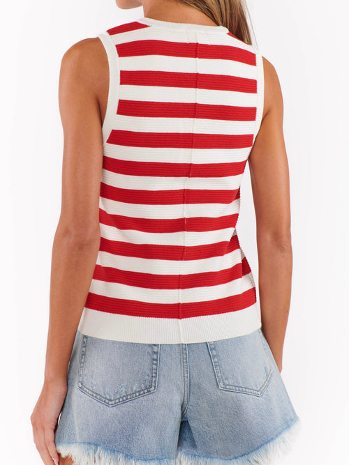 Devin Tank in Red Stripe Delight Knit