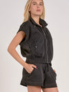 Zip It Up Vest in Black