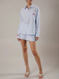 Lobster Love Button Up in Blue