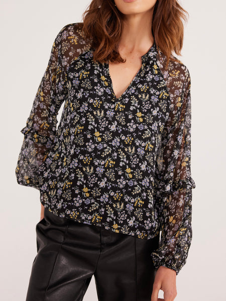 Taylee Long Sleeve Blouse in Midnight Ditsy