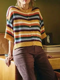 Maple Street Stripe Cardigan in Mustard