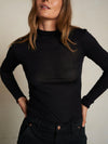 Kim Light Jersey Top in Black