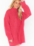 Timmy Tunic Sweater in Pink Rose Knit