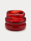 The Formentera Bangle Set in Red