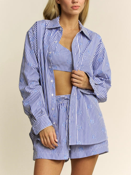 Angie Shirt in Blue & White
