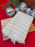 Stitched Tea Towel in Red