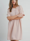 On The Fray Babydoll Dress in Mauve