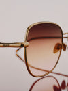 Uptown Sunnies in Brushed Gold & Maple Honey