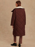 Annalise Reversible Wrap Coat in Deep Mahogany