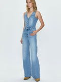 Aria Fitted Vest Jumpsuit in Essence