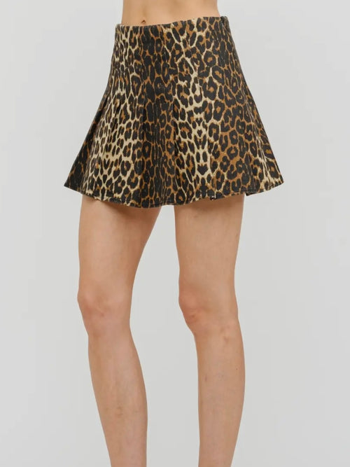 Poised To Prowl Skirt in Brown