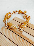 Bandana Charm Choker in Gold & Longhorn