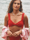 Harbor Statement Necklace in White Jade