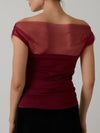 Meshed To Perfection Top in Burgundy
