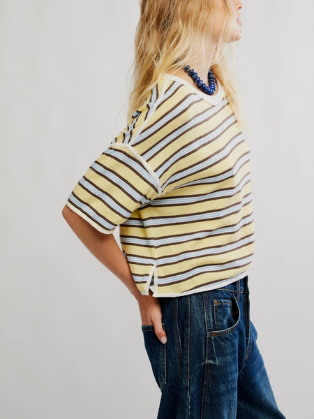 Clean Rugby Tee in Yellow Combo