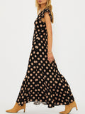 Elodie Dress in Midnight Polka Dot