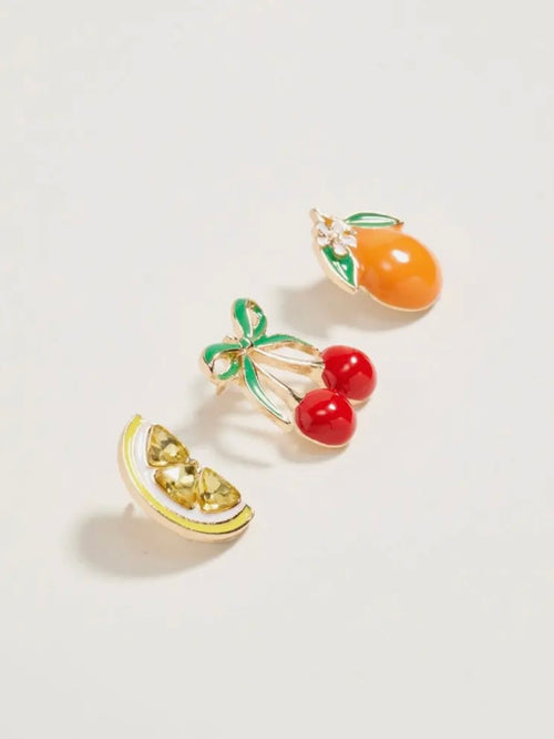 Fruit Brooch Pins Set