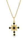 Gothic Cross Necklace in Black Onyx