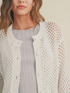 Fisherman Core Cardigan in Cream