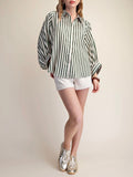 Stripe Season Blouse in Olive