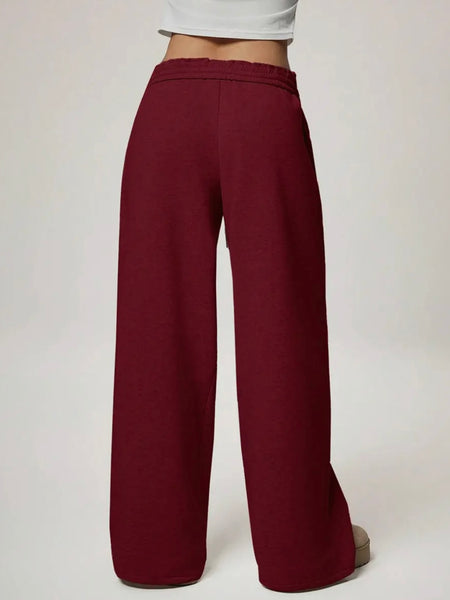 You Want A Fleece Of Me Sweatpants in Red