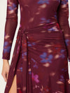 Aubriella Dress in Dark Plum Multi