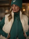 Irina Cable Knit Gilet in Egret