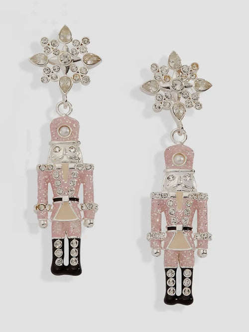 Nutcracker & Snowflake Drop Earrings