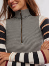 Avery Zip Up in Black Combo