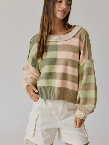 Charo Sweater in Multi Stripe